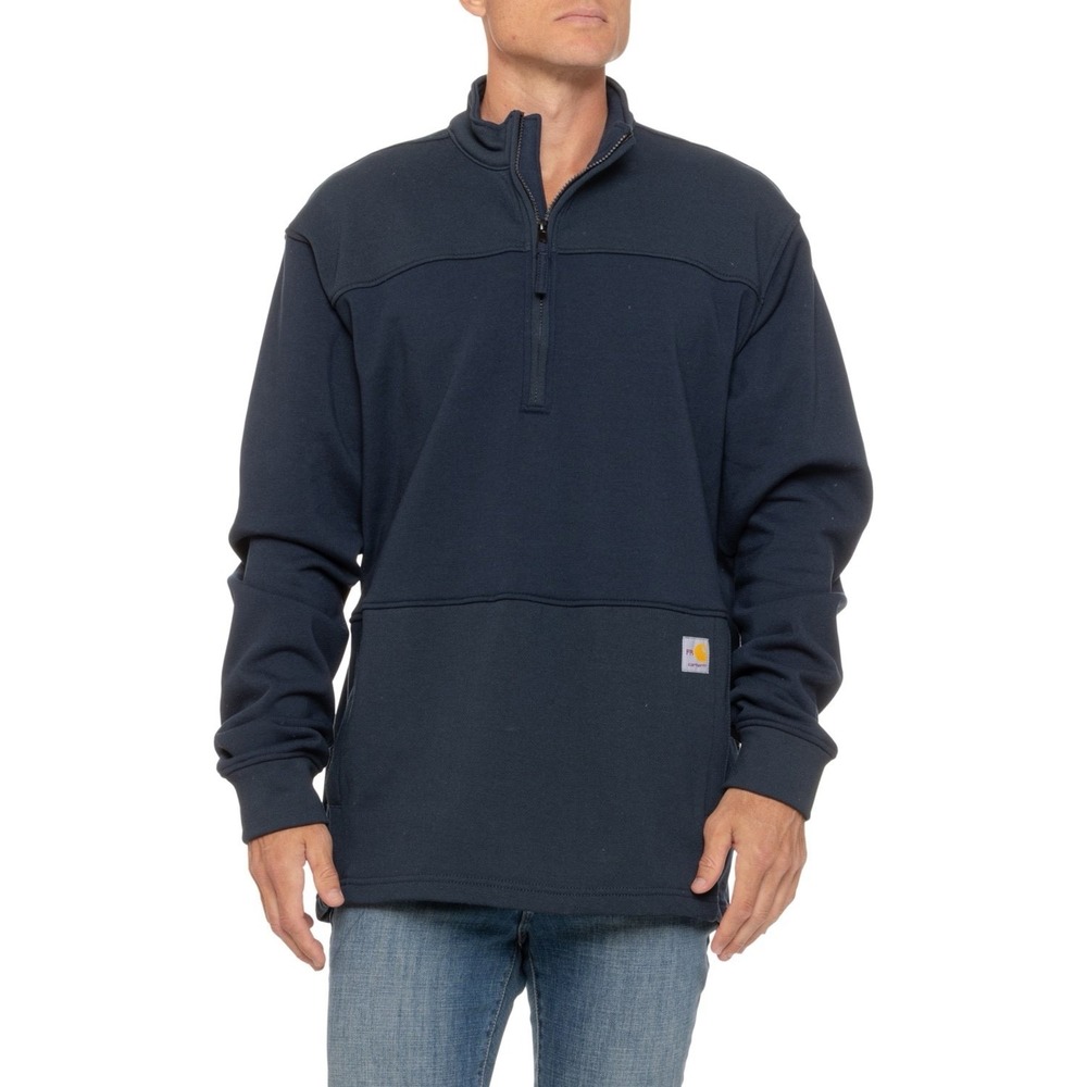 Carhartt Flame Resistant Rain Defender Mock Neck Long Sleeve Navy Shirt 4XL NWT!